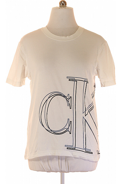 Pánské Tričko S Potiskem Bílé Calvin Klein Vel. L