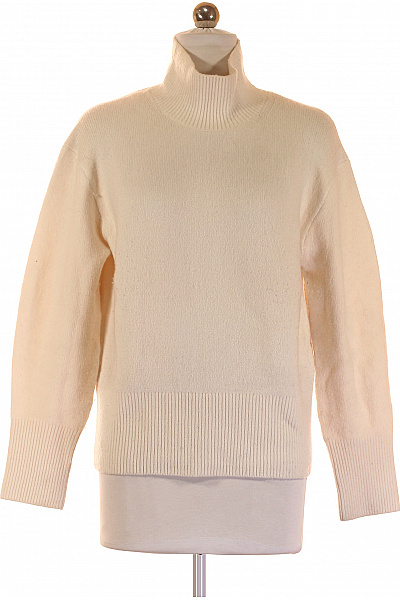 VINCE. Dámský Svetr Vlněný Bílý Vel. S