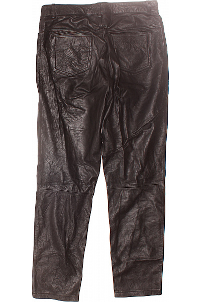 Dámské Kalhoty Rovné Kožené Černé CIGNO NERO Vel. 40