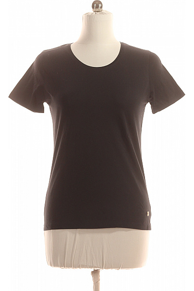  Jednoduché Dámské Tričko s Krátkým Rukávem Bavlněné Černé