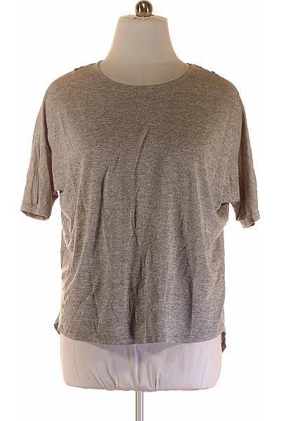 Jednoduché Dámské Tričko Šedé GATE Vel. L