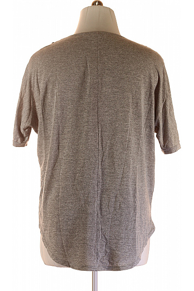 Jednoduché Dámské Tričko Šedé GATE Vel. L