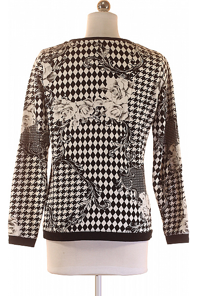 Dámská Mikina Černobílá FB SISTER Second hand Vel. XS