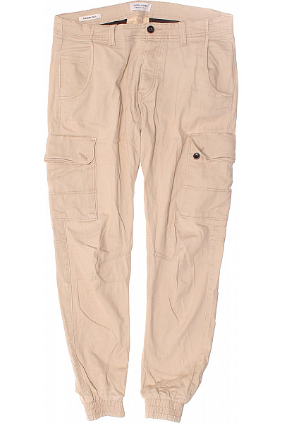 Pánské Kalhoty Kapsáče Béžové JACK & JONES Vel. 32/34