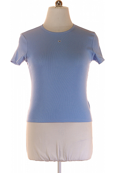 TOMMY HILFIGER Jednoduché Dámské Tričko Modré Vel. XL
