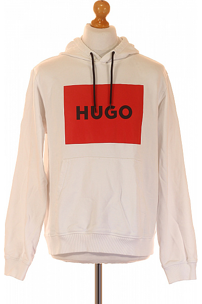 Pánská Mikina Bez Zapínání Bílá Hugo Boss Vel. L