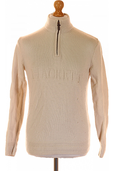 HACKETT Pánský Svetr Vlněný Béžový Vel. S