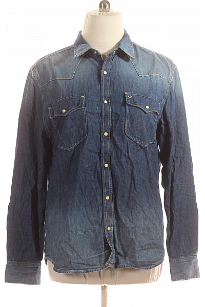 True Religion Pánská Košile Modrá