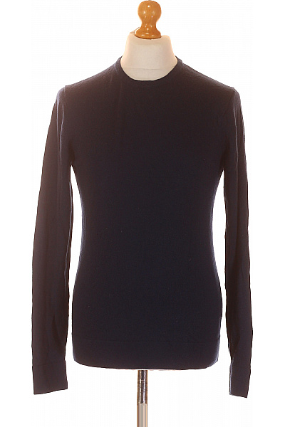 Pánský Svetr Vlněný Modrý Calvin Klein Vel. M