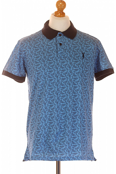 Almsach Pánské Tričko S Límečkem Modré Vel. L