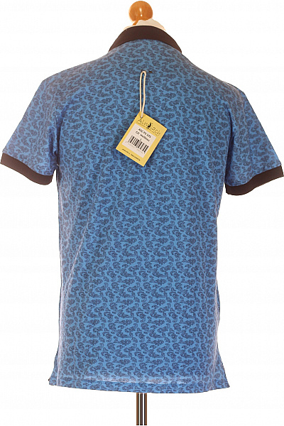 Almsach Pánské Tričko s Límečkem Modré Vel. L