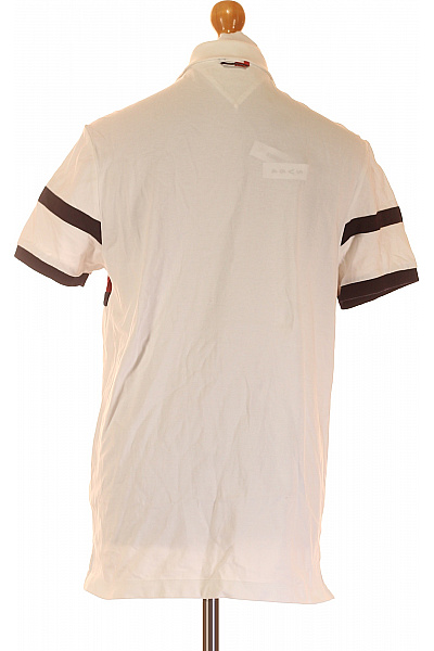 TOMMY HILFIGER Pánské Tričko s Límečkem Bílé Vel. L