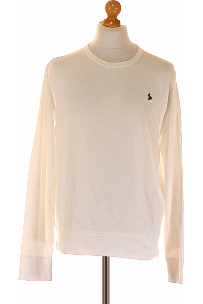 Jednoduché Pánské Tričko Bílé Ralph Lauren Vel. M