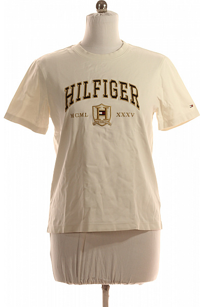 TOMMY HILFIGER Dámské Tričko Béžové Vel. M