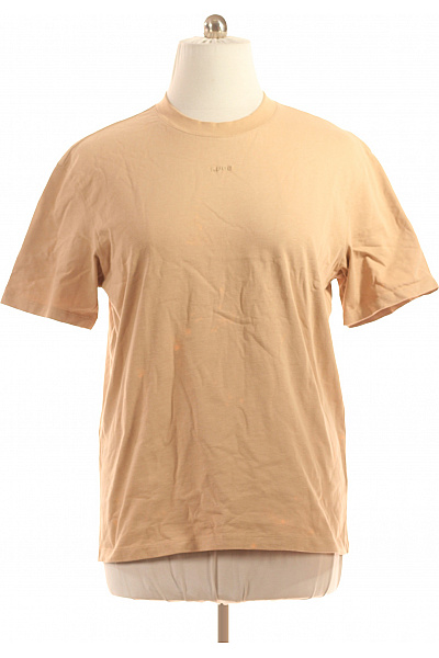 Jednoduché Pánské Tričko Béžové Hugo Boss Vel. XL