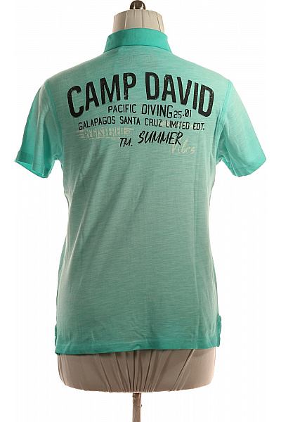 CAMP DAVID Pánské Tričko Zelené Second hand Vel. M