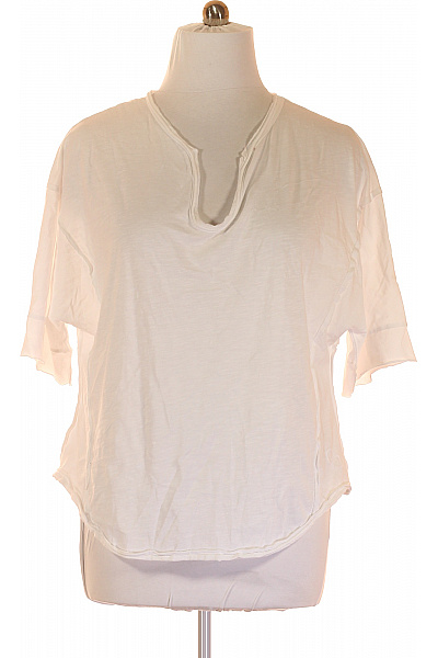 Jednoduché Dámské Tričko Bílé Vel. L