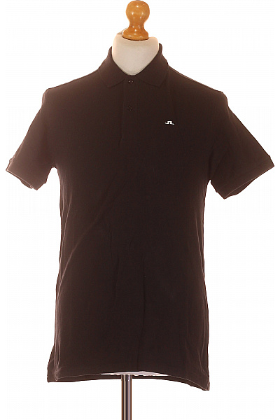 Pánské Tričko S Límečkem Černé J.Lindeberg Vel. M