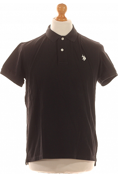 Pánské Tričko s Límečkem Černé U.S.POLO ASSN. Vel. M | U.S.POLO ASSN. | obrázek 2