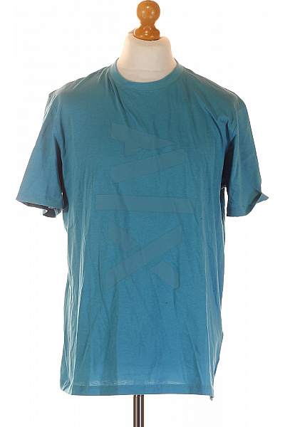 ARMANI Pánské Tričko S Potiskem Modré Vel. M