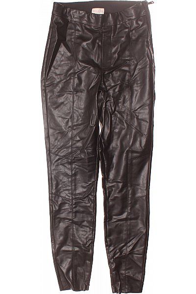 Dámské Kalhoty Rovné Černé MILANO ITALY Vel. 34