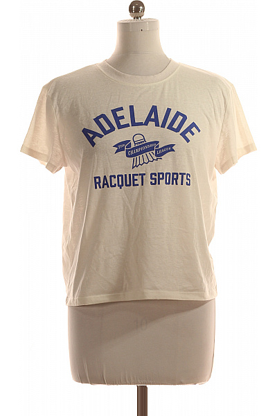 Dámské Tričko s Potiskem Béžové Vel.  M