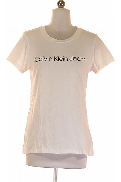 Dámské Tričko S Potiskem Bílé Calvin Klein