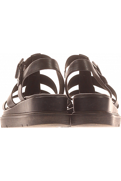 TAMARIS Dámské Sandály Kožené Černé Vel. 38