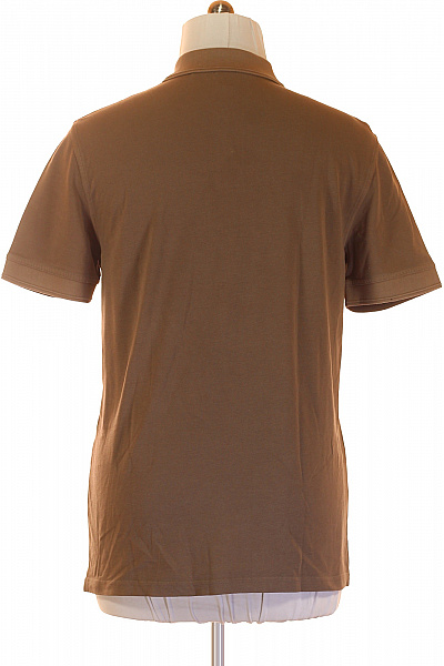 Hugo Boss Pánské Tričko s Límečkem Hnědé Second hand Vel. L