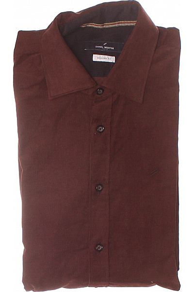 Pánská Košile Hnědá DANIEL HECHTER Vel. M