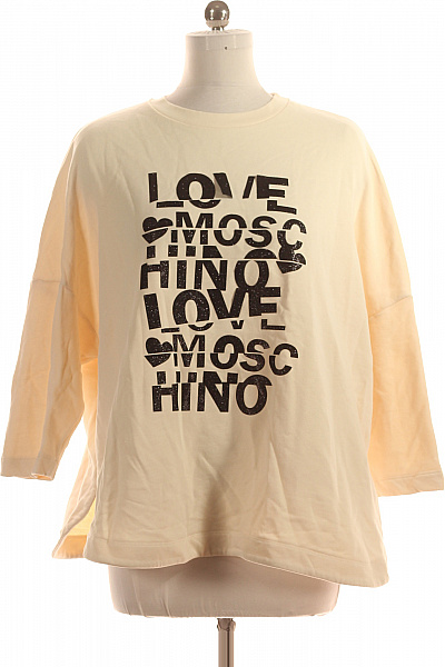 MOSCHINO Dámská Mikina Bez Zapínání Béžová Vel. S