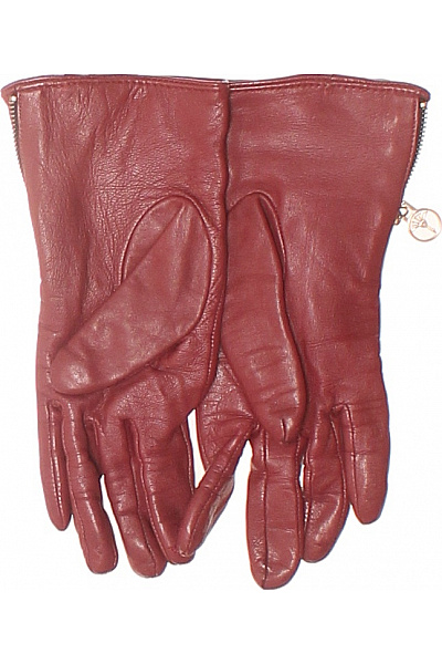 Rukavice Kožené Vínová