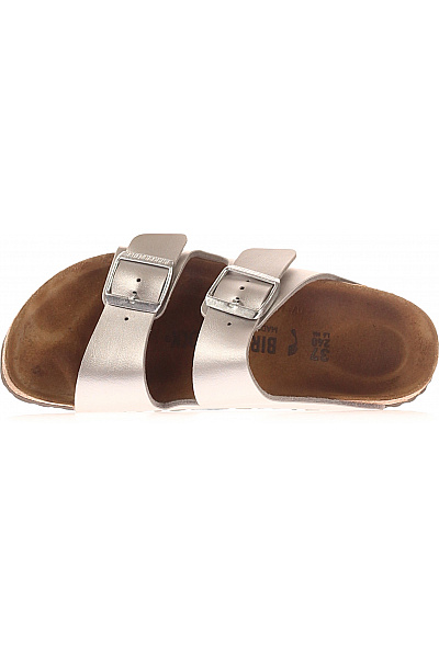 Dámské Pantofle Stříbrné Birkenstock Vel. 37