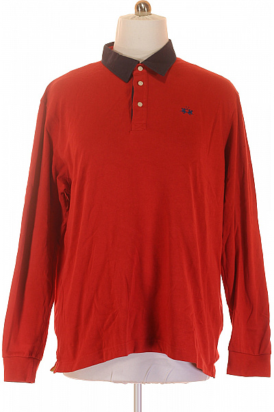 Pánské Tričko s Límečkem Červené La Martina