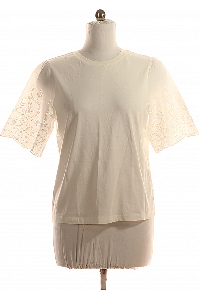 Jednoduché Dámské Tričko Bílé Y.A.S Second Hand Vel. M