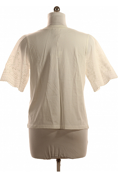 Jednoduché Dámské Tričko Bílé Y.A.S Second hand Vel. M