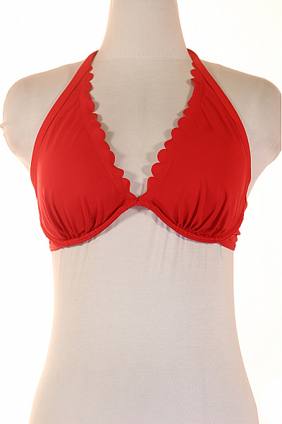 červené dámské plavky podprsenka za krk trojúhelníkové moderní | Unimoda | obrázek 2