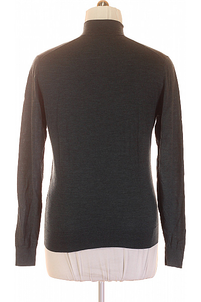 HACKETT Pánský Svetr Vlněný Zelený Second hand Vel. L