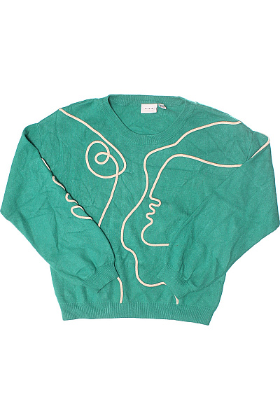 VILA Dámský Svetr Zelený Second Hand Vel. S