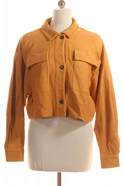 Krátký Dámský Kabát Hnědý Outlet Vel. 38