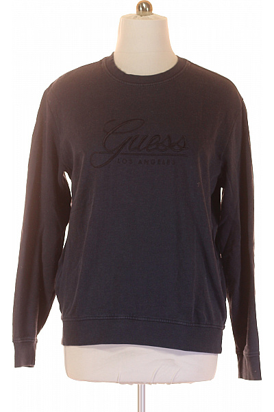 Guess Pánská Mikina Bez Zapínání Modrá Vel. XL