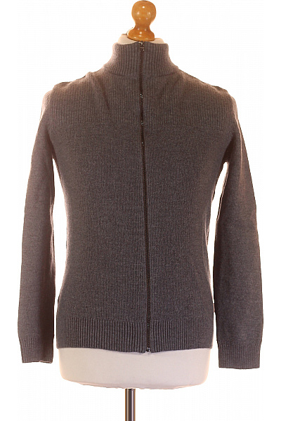Hugo Boss Pánský Cardigan Vlněný Šedý Second hand Vel. M