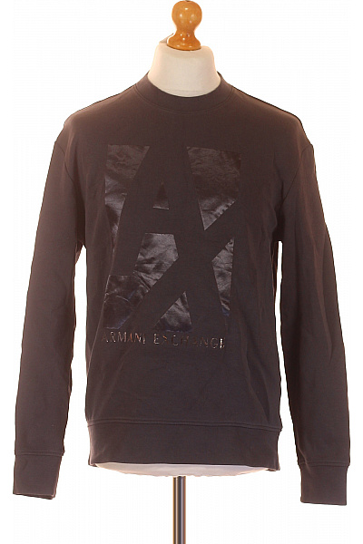 Pánská Mikina Bez Kapuce Šedá ARMANI Vel. S