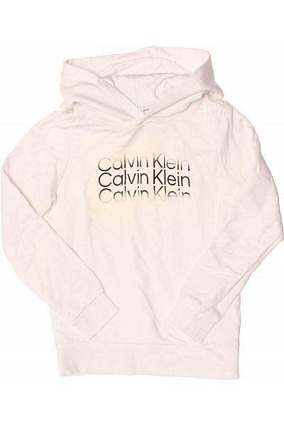 Calvin Klein Dívčí Mikina Bílá Second Hand Vel. S