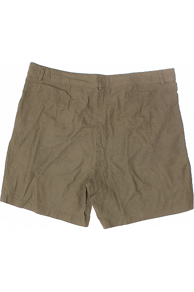 Dámské Kraťasy Lněné Khaki Vel. L