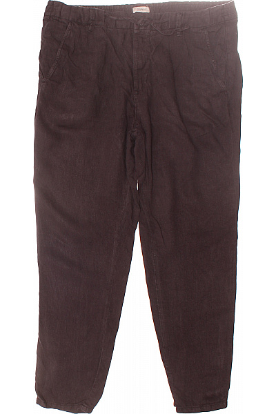 Pánské Chino Kalhoty Lněné Černé Esprit Vel. 34/32