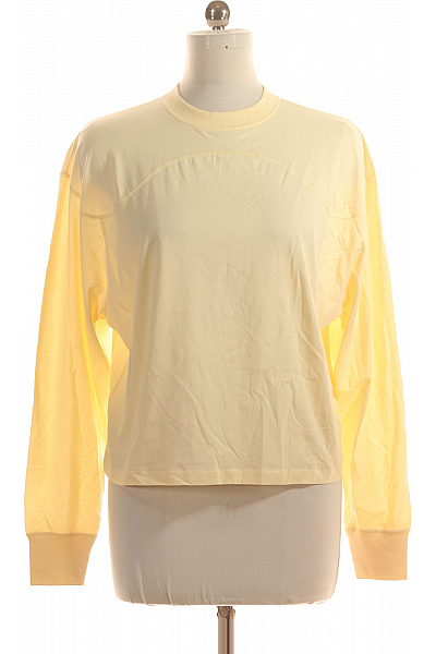 Jednoduché Dámské Tričko Žluté Second hand Vel. 38