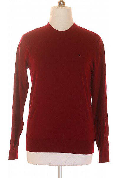 TOMMY HILFIGER Pánský Svetr Vínový Vel. XXL
