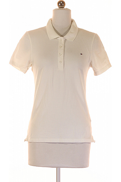 Dámské Polo Tričko Bílé TOMMY HILFIGER Second Hand Vel. M