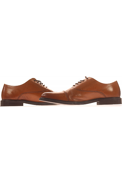 Pánské Polobotky Kožené Hnědé Second hand Vel. 43